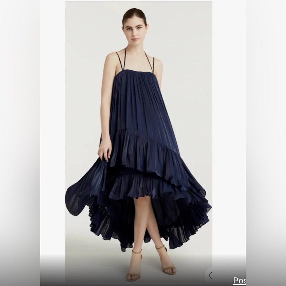 NEW $ 595 Sz 8 Women Cinq a Sept Soliel Dress In Navy